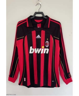 AC Milan Retro Home Shirt Men 06-07 Long sleeve