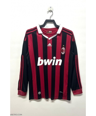 AC Milan Retro Home Shirt Men 09-10 Long sleeve