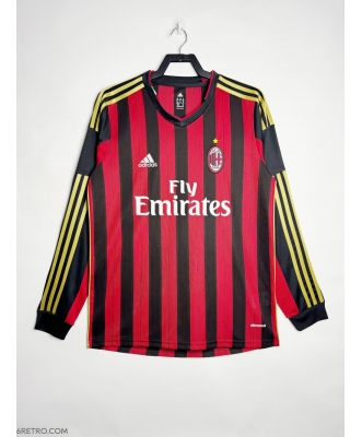 AC Milan Retro Home Shirt Men 13-14 Long sleeve