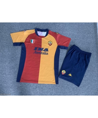 AS Roma Retro Home Shirt Kids 01-02