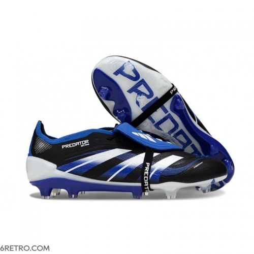 Adidas 2025 Predator Elite FT Firm Ground Black Royal White Football Boots Adidas 2025 Predator Elite FT Firm Ground Black Royal White Football Boots