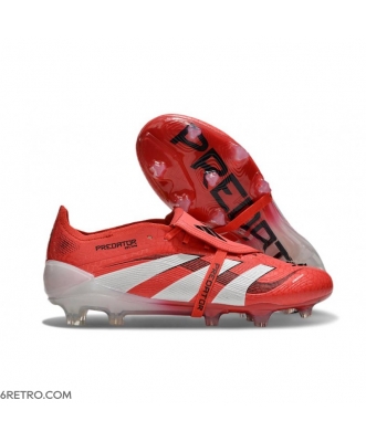 Adidas 2025 Predator Elite FT Firm Ground Lucid Red White Black Football Boots