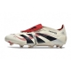 Adidas 2025 Predator Elite FT Firm Ground Off White Core Black Pure Ruby Football Boots
