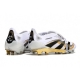Adidas 2025 Predator Elite FT Firm Ground White Black Gold Met Football Boots