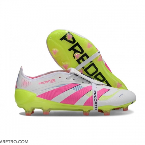 Adidas 2025 Predator Elite FT Firm Ground White Lucid Pink Lucid Lemon Football Boots Adidas 2025 Predator Elite FT Firm Ground White Lucid Pink Lucid Lemon Football Boots
