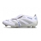 Adidas 2025 Predator Elite FT Firm Ground White Silver Met. Bright Royal Football Boots