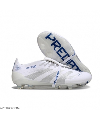 Adidas 2025 Predator Elite FT Firm Ground White Silver Met. Bright Royal Football Boots