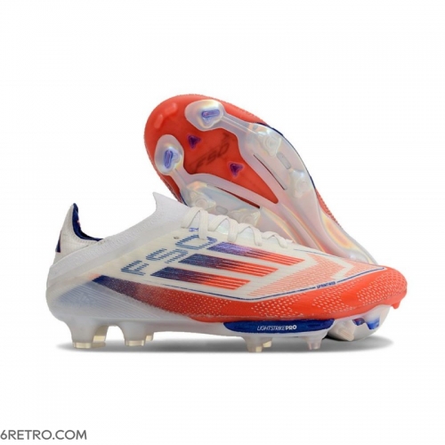Adidas F50+ Elite Firm Ground Advancement - White Solar Red Lucid Blue Football Boots Adidas F50+ Elite Firm Ground Advancement - White Solar Red Lucid Blue Football Boots