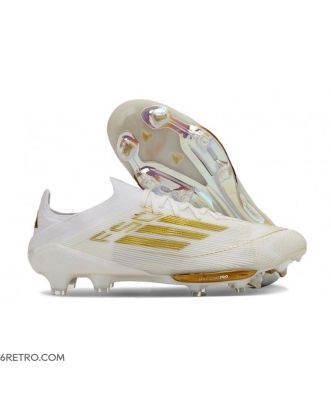 Adidas F50+ Elite Firm Ground Ftwr White Gold Met Football Boots