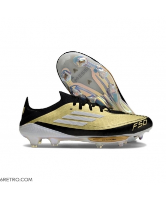 Adidas F50+ Elite Firm Ground Gold Black White Football Boots
