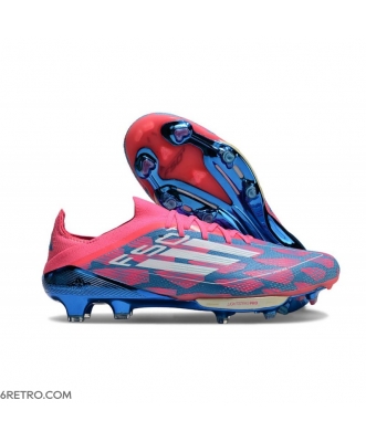 Adidas F50+ Elite Firm Ground Solar Blue Ftwr White Pink Football Boots