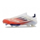 Adidas F50+ Laceless Firm Ground Advancement - White Solar Red Lucid Blue Football Boots