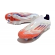 Adidas F50+ Laceless Firm Ground Advancement - White Solar Red Lucid Blue Football Boots