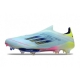 Adidas F50+ Laceless Firm Ground Almost Blue Semi Lucid Blue Semi Solar Yellow Football Boots