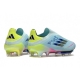 Adidas F50+ Laceless Firm Ground Almost Blue Semi Lucid Blue Semi Solar Yellow Football Boots