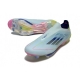 Adidas F50+ Laceless Firm Ground Almost Blue Semi Lucid Blue Semi Solar Yellow Football Boots