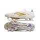 Adidas F50+ Laceless Firm Ground Ftwr White Gold Met Football Boots