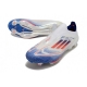 Adidas F50+ Laceless Firm Ground Ftwr White Solar Red Lucid Blue Football Boots