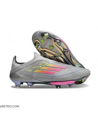 Adidas F50+ Laceless Firm Ground Grey Pink Yellow Football Boots