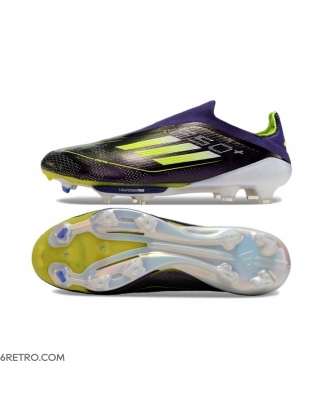 Adidas F50+ Laceless Firm Ground Purple Yellow Football Boots