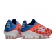 Adidas F50+ Laceless Firm Ground Red White Blue Football Boots