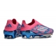 Adidas F50+ Laceless Firm Ground Solar Blue Ftwr White Pink Football Boots