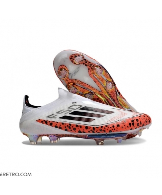 Adidas F50+ X Messi Laceless Firm Ground White Red Black Football Boots