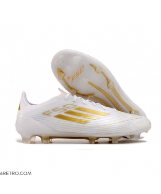 Adidas F50 Elite Firm Ground Firm Ground Ftwr White Gold Met Football Boots