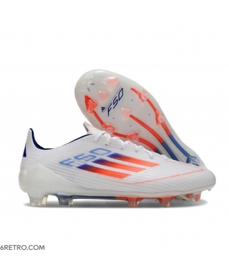 Adidas F50 Elite Firm Ground Firm Ground White Blue Red Football Boots