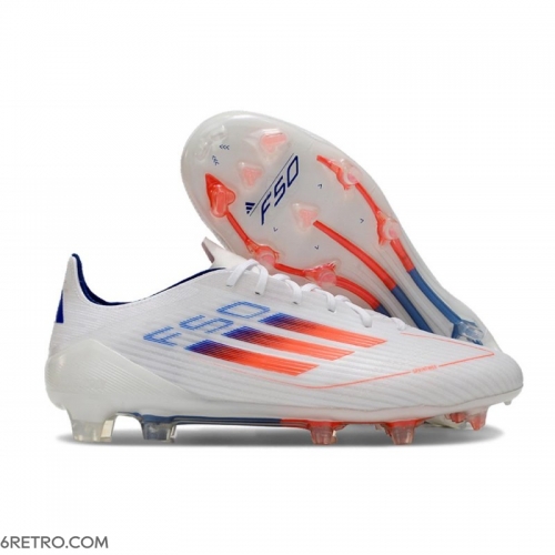 Adidas F50 Elite Firm Ground Firm Ground White Blue Red Football Boots Adidas F50 Elite Firm Ground Firm Ground White Blue Red Football Boots