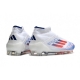 Adidas F50 Elite Mid-Cut Firm Ground Advancement - White Solar Red Lucid Blue Football Boots