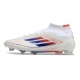 Adidas F50 Elite Mid-Cut Firm Ground Ftwr White Lucid Blue Solar Red Football Boots