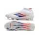 Adidas F50 Elite Mid-Cut Firm Ground Ftwr White Lucid Blue Solar Red Football Boots