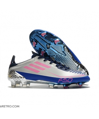 Adidas F50 Ghosted Adizero HYBRIDTOUCH Firm Ground Grey Blue Pink Football Boots