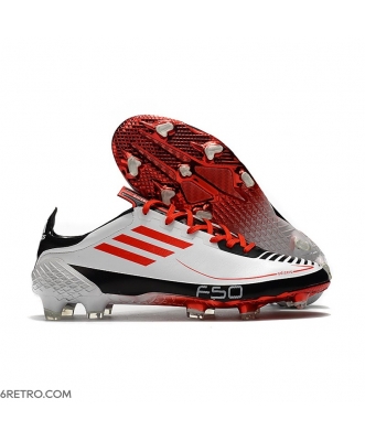 Adidas F50 Ghosted Adizero HYBRIDTOUCH Firm Ground White Red Black Football Boots