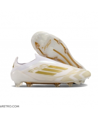 Adidas F50 LL Elite Firm Ground Ftwr White Gold Met Football Boots