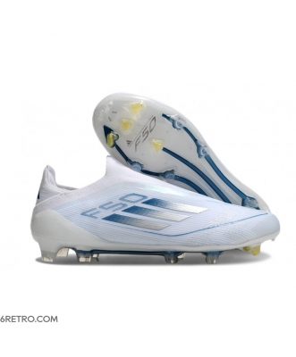 Adidas F50 LL Elite Firm Ground White Blue Football Boots