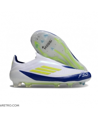 Adidas F50 LL Elite Firm Ground White Blue Volt Football Boots