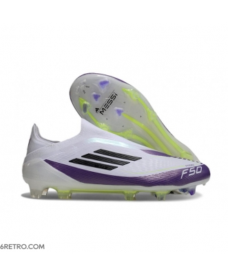 Adidas F50 LL Elite Firm Ground X MESSI Ftwr White Core Black Unity Purple Football Boots
