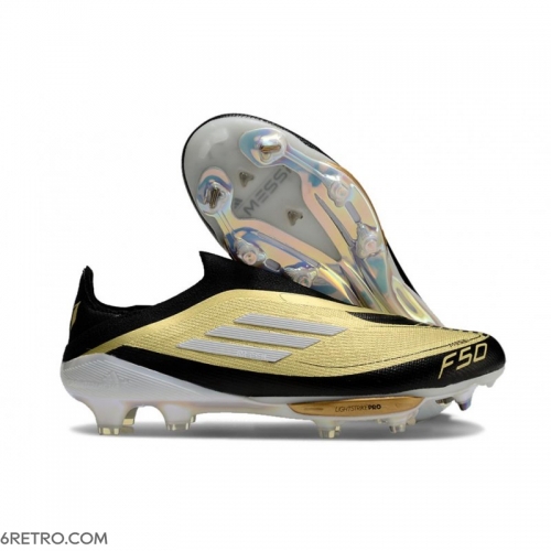 Adidas F50 X Messi Elite Firm Ground Gold Met Ftwr White Core Black Football Boots Adidas F50 X Messi Elite Firm Ground Gold Met Ftwr White Core Black Football Boots