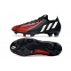 Adidas Low Cut Predator Edge.1 Firm Ground Black Red White Football Boots