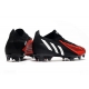 Adidas Low Cut Predator Edge.1 Firm Ground Black Red White Football Boots
