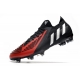 Adidas Low Cut Predator Edge.1 Firm Ground Black Red White Football Boots