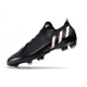 Adidas Low Cut Predator Edge.1 Firm Ground Darkness - Core Black White Vivid Red Football Boots
