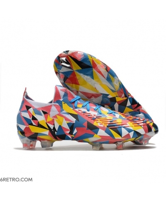 Adidas Low Cut Predator Edge.1 Firm Ground Geometric Bright Blue Team Yellow Solar Red Football Boots