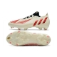 Adidas Low Cut Predator Edge.1 Firm Ground Showdown - Off White Vivid Red Gold Metallic Football Boots