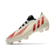 Adidas Low Cut Predator Edge.1 Firm Ground Showdown - Off White Vivid Red Gold Metallic Football Boots