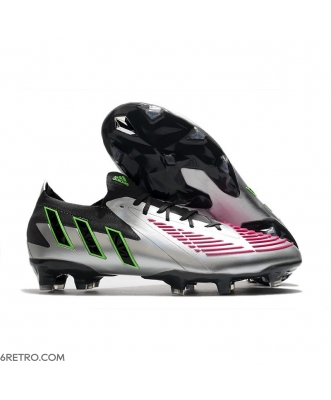 Adidas Low Cut Predator Edge.1 Firm Ground Silver Black Solar Pink Football Boots