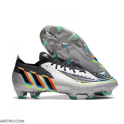 Adidas Low Cut Predator Edge.1 Firm Ground Silver Metallic Core Black Solar Yellow Football Boots Adidas Low Cut Predator Edge.1 Firm Ground Silver Metallic Core Black Solar Yellow Football Boots
