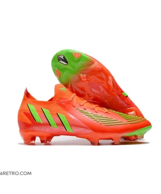 Adidas Low Cut Predator Edge.1 Firm Ground Solar Red Team Green Core Black Football Boots